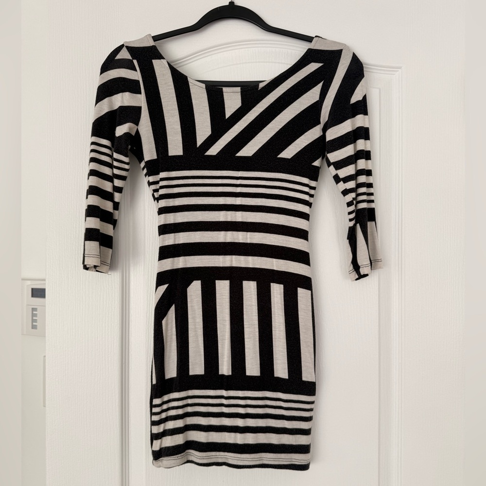 Black and White Striped Dress
